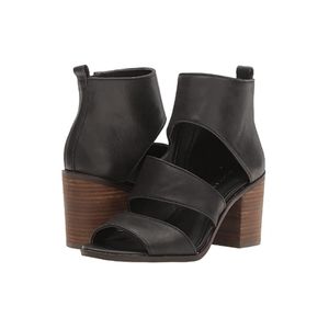 Lucky Brand Kabott Heeled Sandal size 8.5 black leather